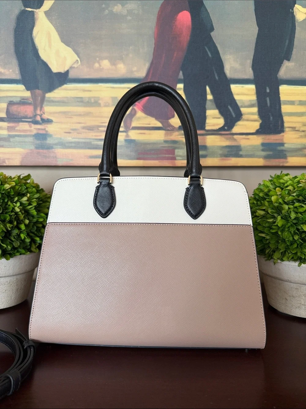 KATE SPADE ♠️New York 🤎Madison🤎 COLORBLOCK MEDIUM SATCHEL BAG 🌟LIKE NEW🌟